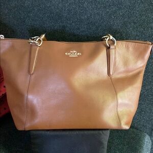 Coach Brown Leather Tote Bag